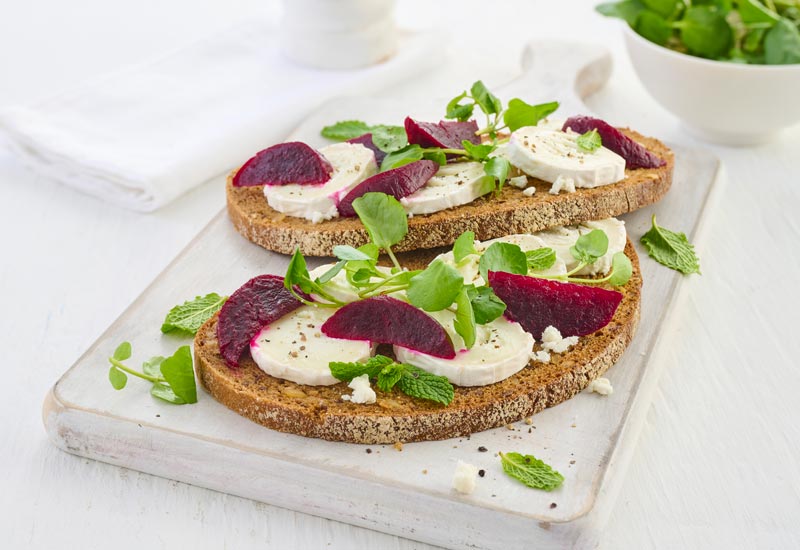 Seeded White Bread vegetarian Beetroot Toast