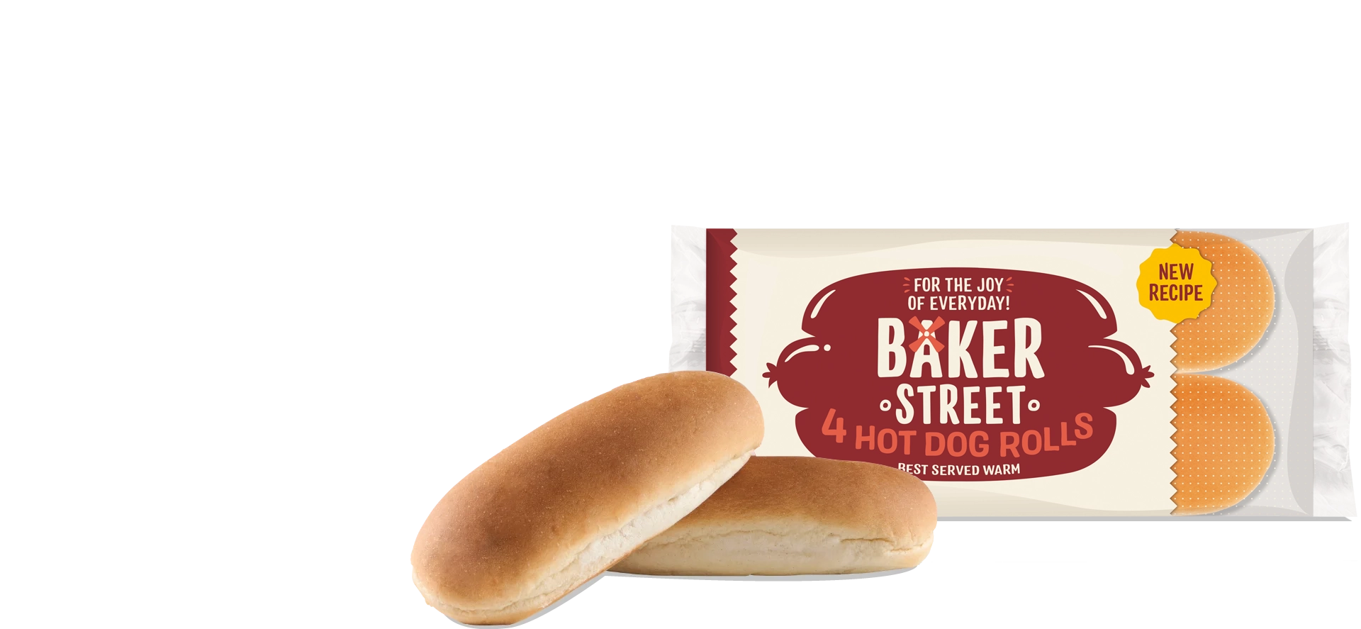 4 Hot Dog Rolls - Hero Product Image