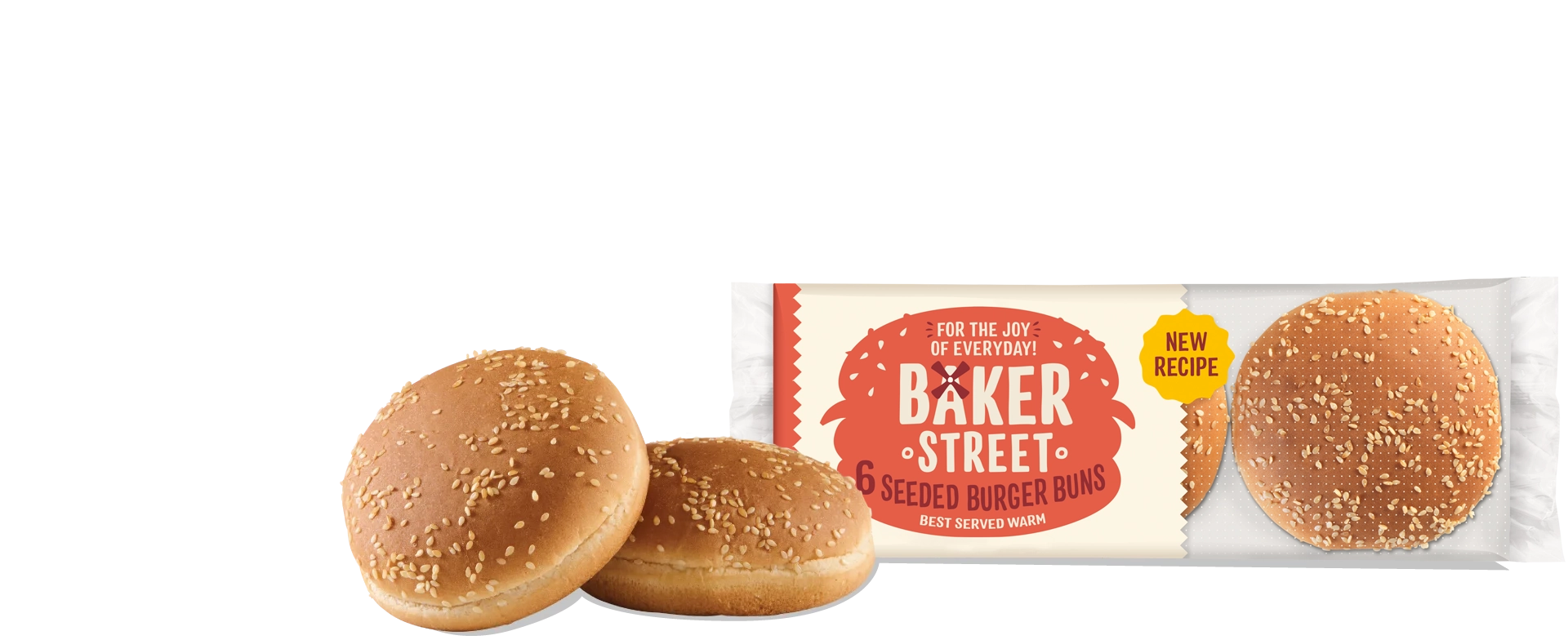 6 Seeded Burger Buns - Hero Product Image